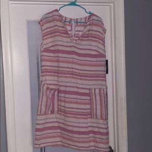 Linen Shift Dress with Pockets